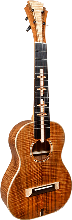 Hawaiian Art Deco -2 Lightened Revised Outlined Web - Ukulele Martin (500x750), Png Download