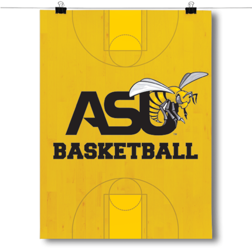 Asu Hornets - Basketball Court - Inspired Posters Asu Hornets - Basketball Court Poster (500x500), Png Download