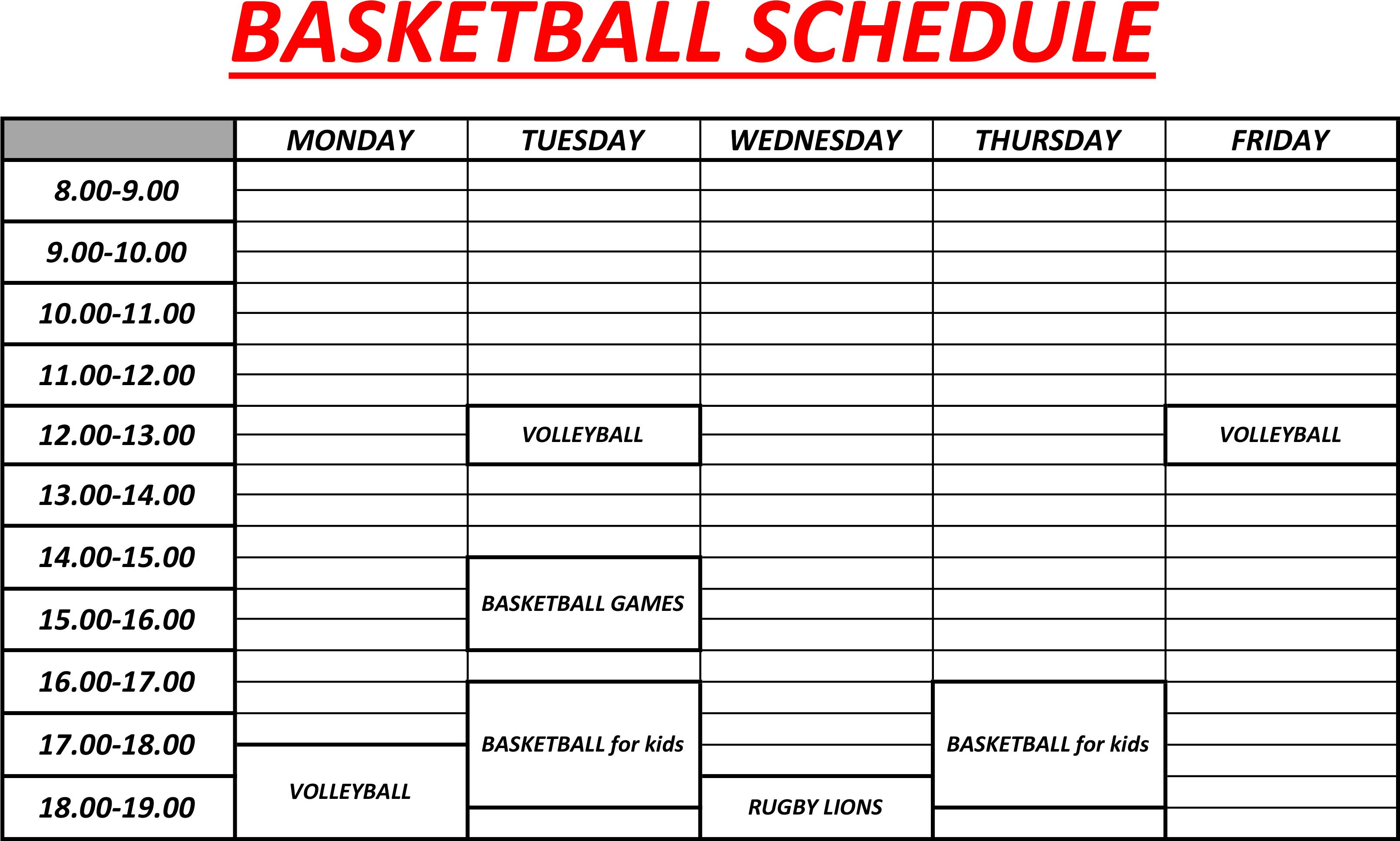 Basketball Court Schedule - Beyond The Rules Of The Road (3222x2003), Png Download