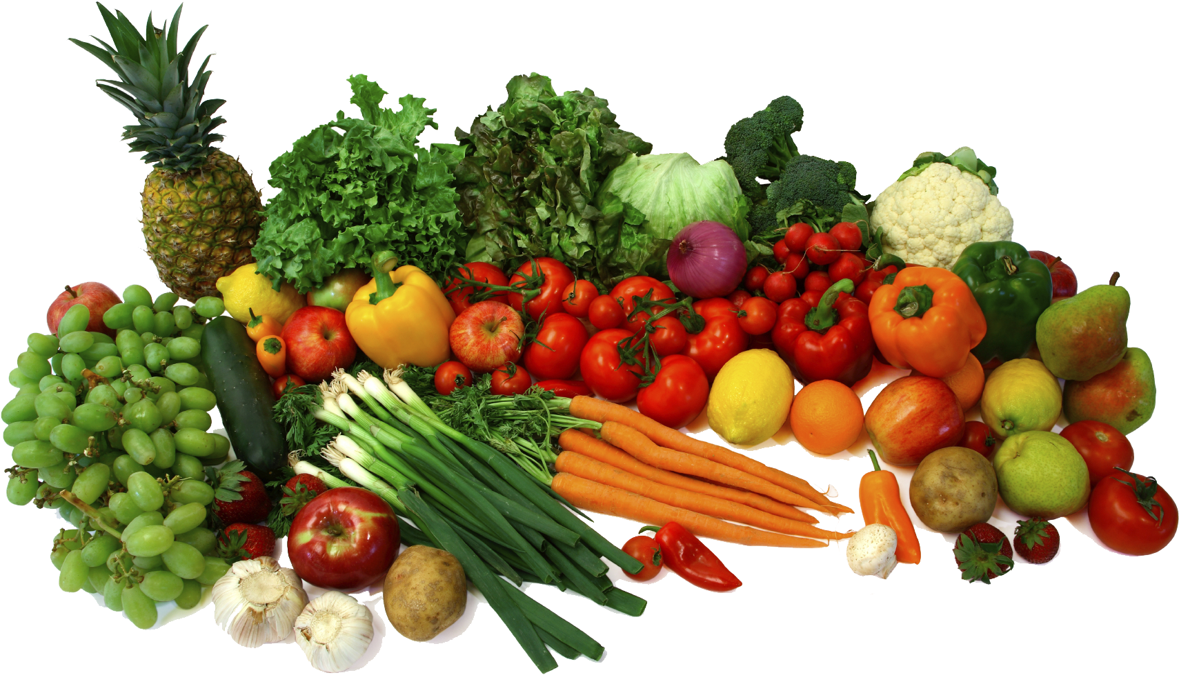 Fruits Hd Transparent Vegetable - Fruits And Vegetables Png (1799x1067), Png Download