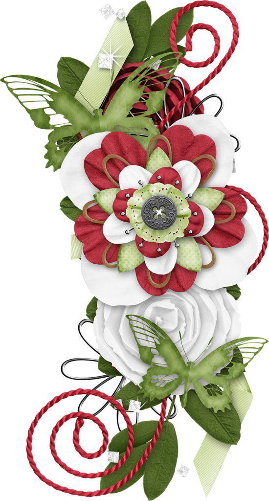 Borders * Cantoneiras * Cluster Scrapbook Images, Scrapbook - Artificial Flower (550x1024), Png Download