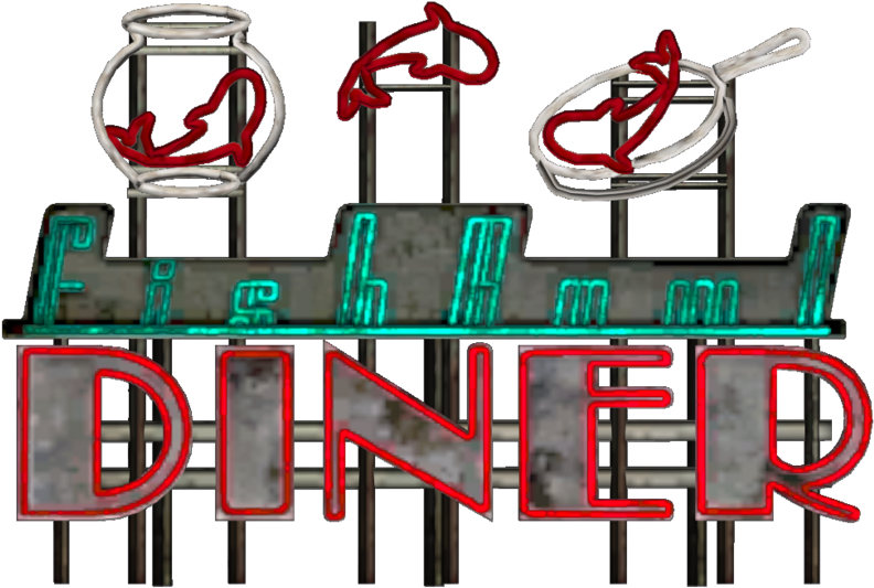 Fishbowl Diner Sign - Diner Png (800x541), Png Download