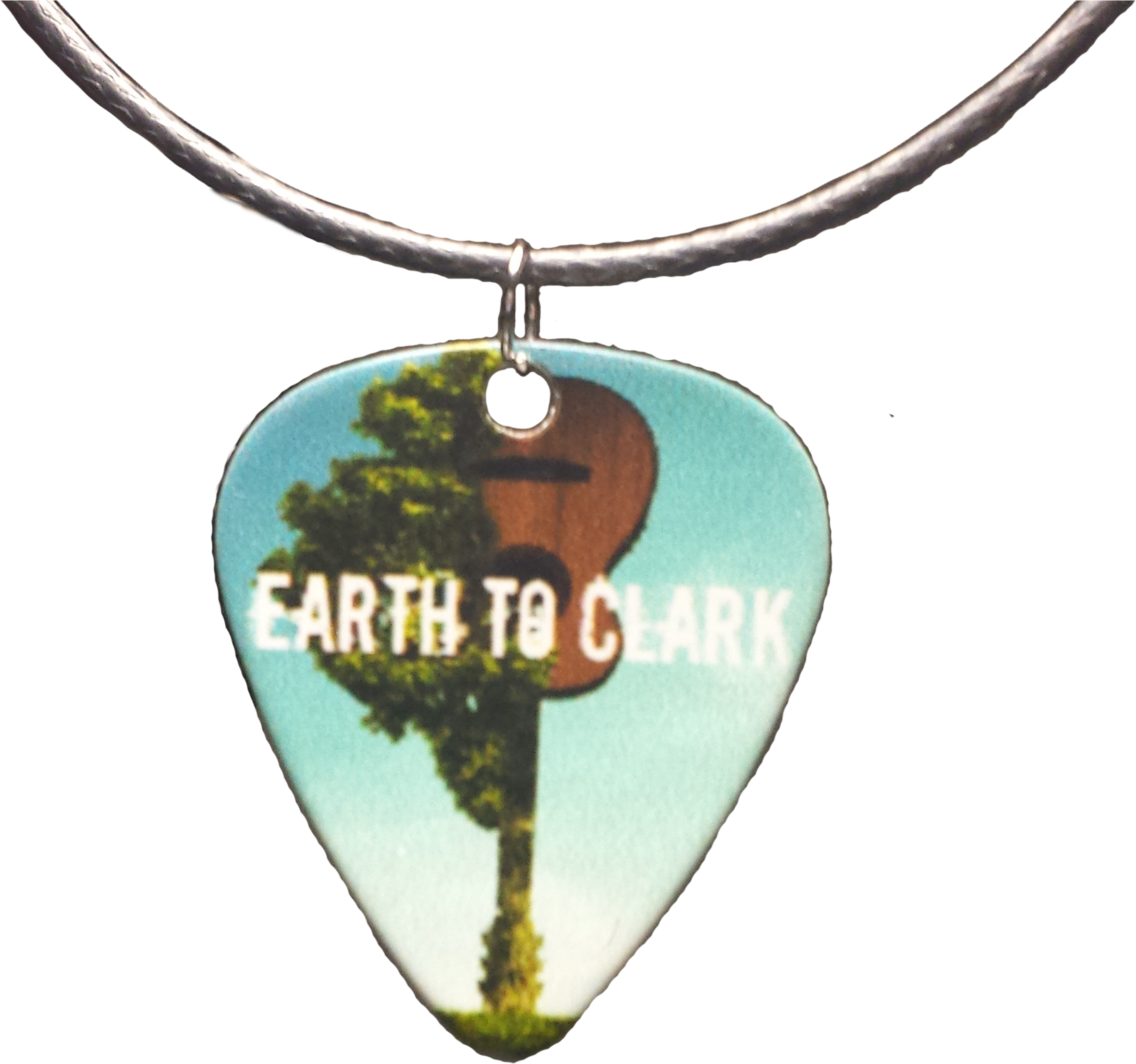 Image Of Earth To Clark Guitar Pick Necklace - Locket (4128x2322), Png Download