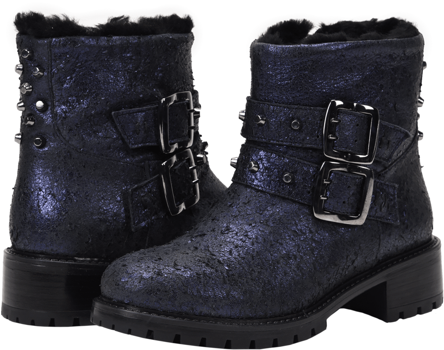 Stefana Sp Distressed Indigo - Motorcycle Boot (2048x2048), Png Download