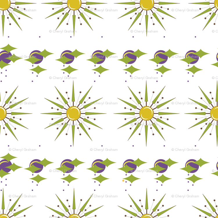 1054 Space Angles Starburst White Background Repeat - Floral Design (750x750), Png Download