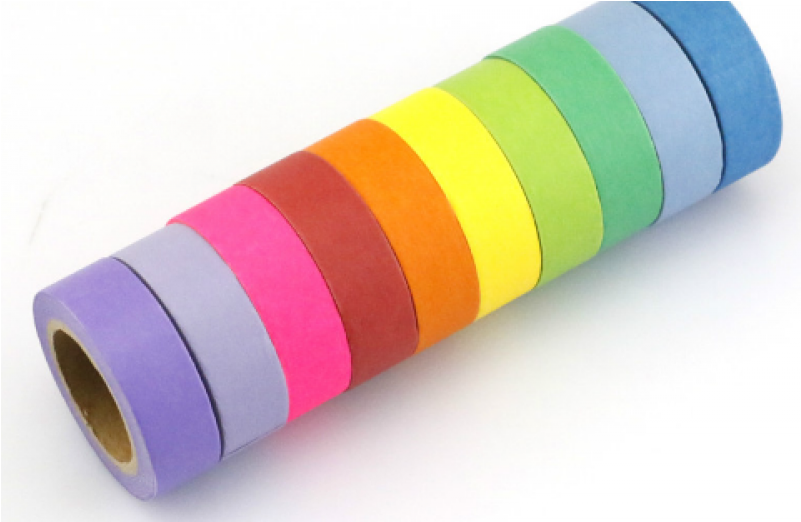 Wall Wallpaper Washi Tape Black - Paper (800x800), Png Download