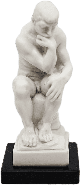 The Thinker By Auguste Rodin 11 Cm Ruggeri - Statue (1024x768), Png Download