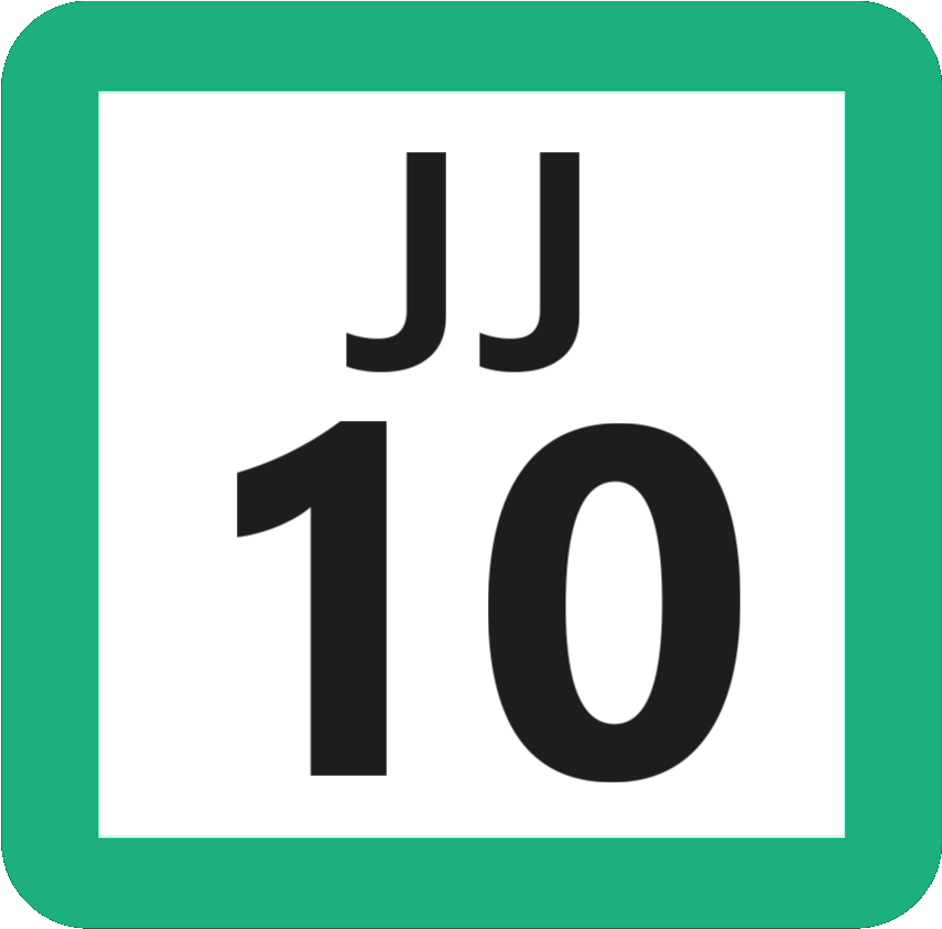 Jr Jj-10 Station Number - Sign (1024x1232), Png Download
