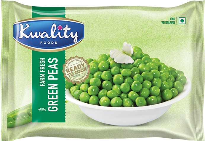 Green-peas - Kwality Frozen Green Peas 400gm (800x800), Png Download