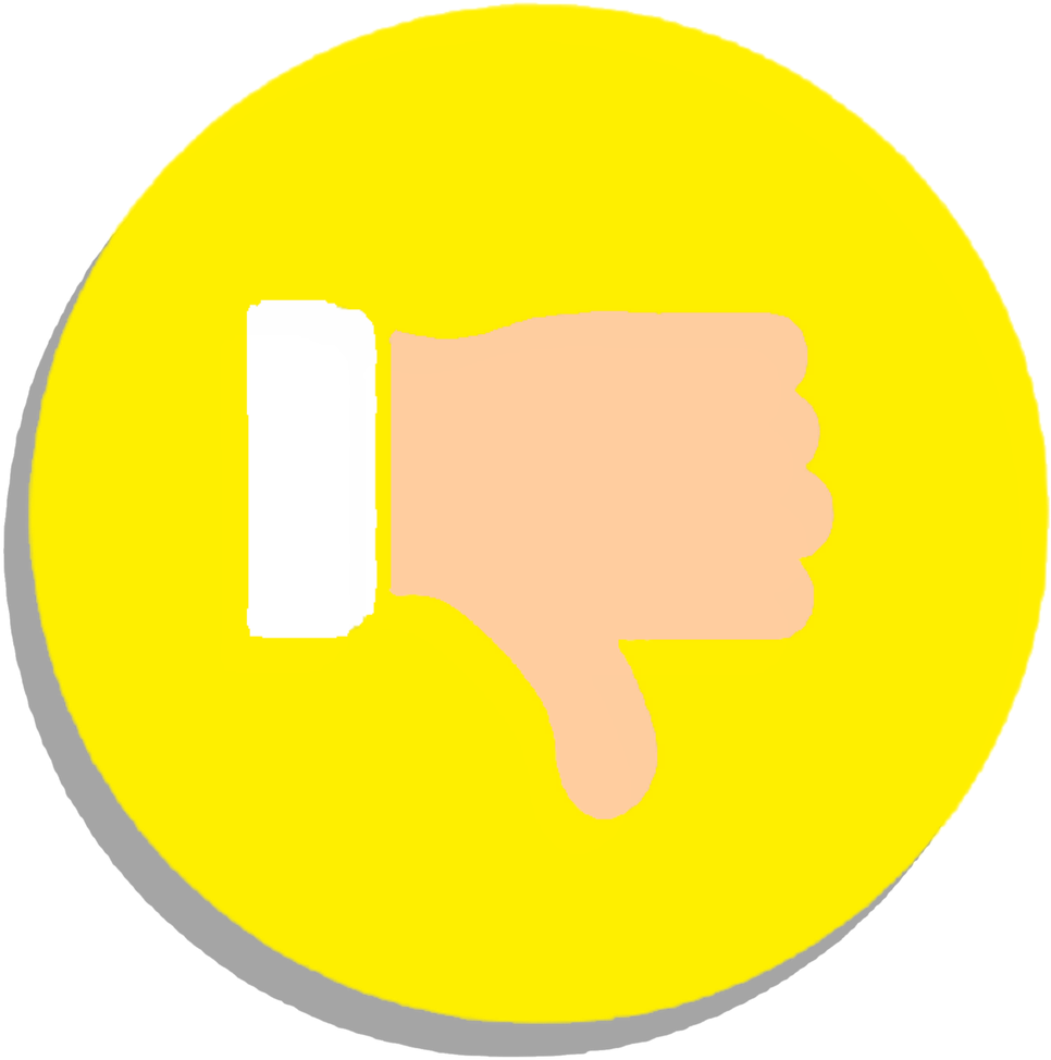 Dislike Icon Social Media - Circle (1280x1280), Png Download