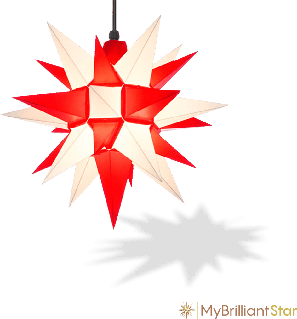A4 Herrnhut Stars White Red V=1502078839 - Außen Herrnhuter Sterne Kunststoff (1080x1080), Png Download