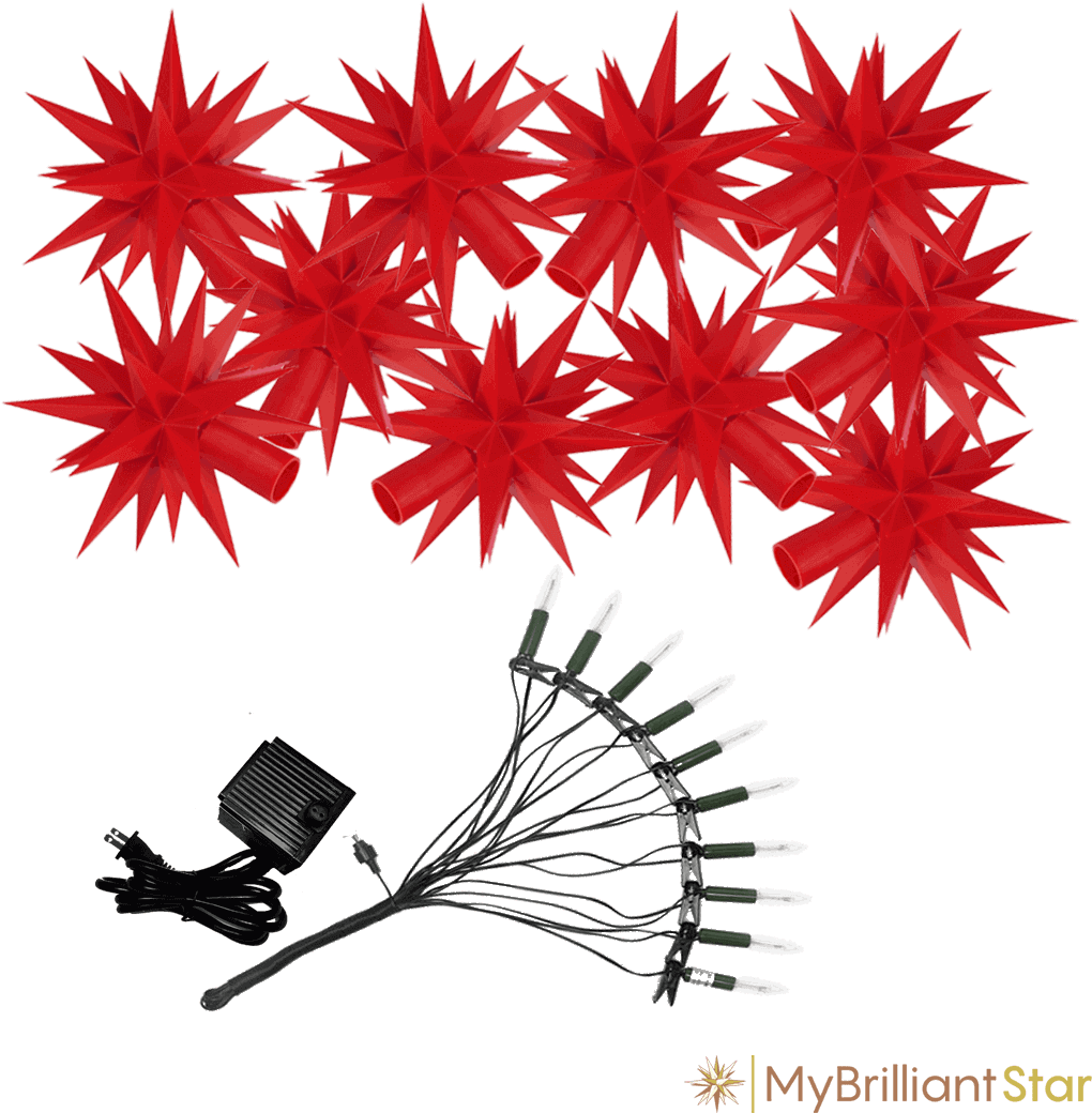 Herrnhut Stars Chain Red V=1502077760 - Illustration (1080x1080), Png Download