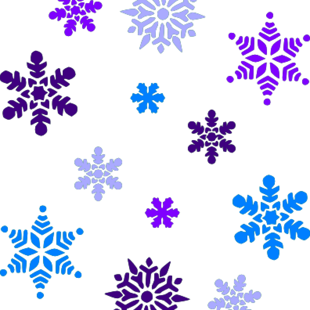 Clipart Snowflakes Free Snowflake Clipart Multi Blue - Snowflakes Black And White Png (1024x1024), Png Download
