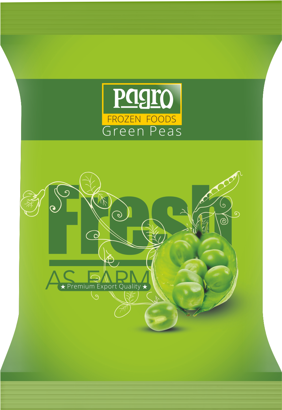Pagro-frozen Peas Packaging - Packaging And Labeling (1868x2126), Png Download
