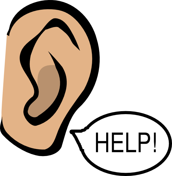 Two Ears Clip Art - Ear Pain Clip Art (588x600), Png Download