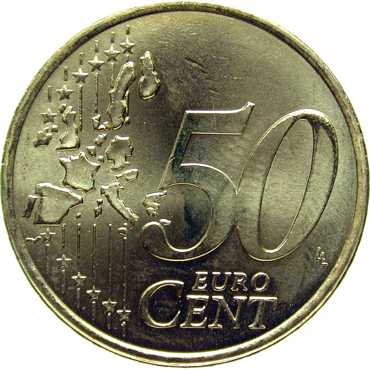 Republic Of France, 50 Euro Cent - Coin (1181x1181), Png Download