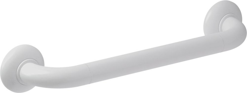 Ergosoft Straight Grab Bar, 400 Mm, White Polyalu, - Monochrome (1000x377), Png Download