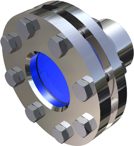 Behaelter Schauglaeser Typ 392 Hauptansicht - Quartz Tube And Metal Connection (800x600), Png Download