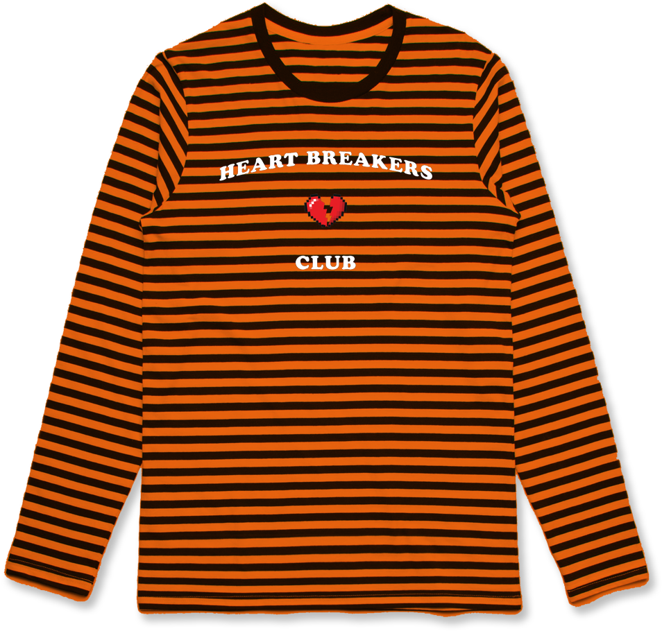 Heartbreak Club Striped Ls - Striped Long Sleeve Png (1024x1024), Png Download