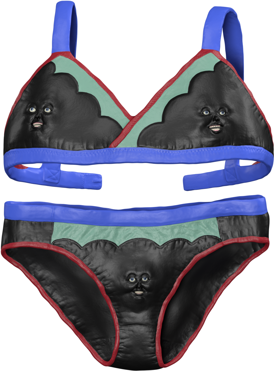 Moku-moku Cloud Bralette Set - Bikini (1000x1321), Png Download