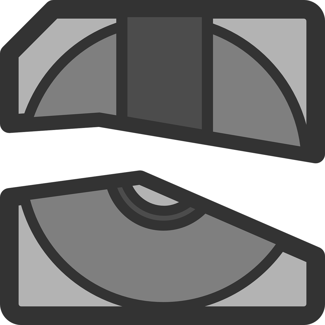 Broken Disc Parted Dvd Case Disc Case - Compact Disc (1280x1280), Png Download