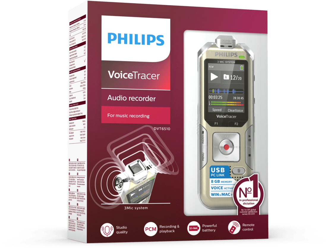 Voicetracer Audio Recorder - Philips (1200x1000), Png Download