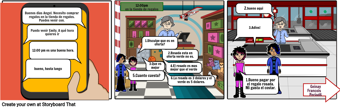 La Tienda De Regalos - Cartoon (1165x386), Png Download