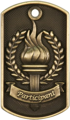 3d Antique Gold Dog Tags - Emblem (600x600), Png Download