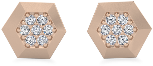 Lexi Hexagon Diamond Earrings - Earrings (650x650), Png Download