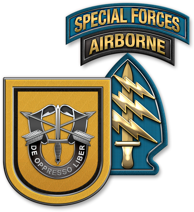 Military Insignia 3d - 1st Special Forces Group Beret (900x900), Png Download