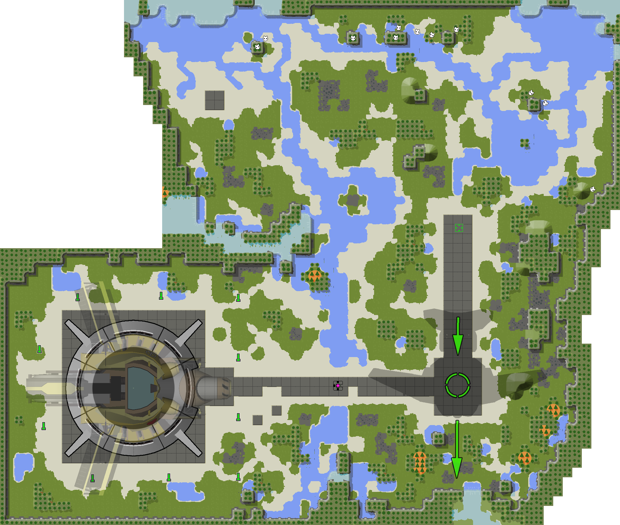 Map Airstrip Tiled - Map (2080x1760), Png Download