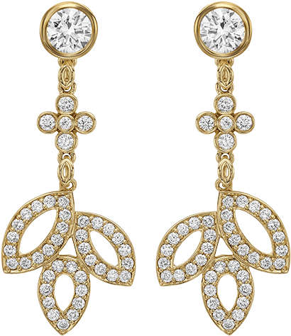 Graphic Transparent Library Lily Cluster By Harry Winston - Earrings (1200x800), Png Download