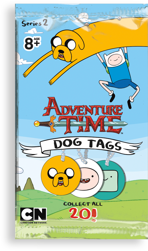1 Dog Tag And 1 Checklist Per Pack - Adventure Time With Finn (643x1000), Png Download