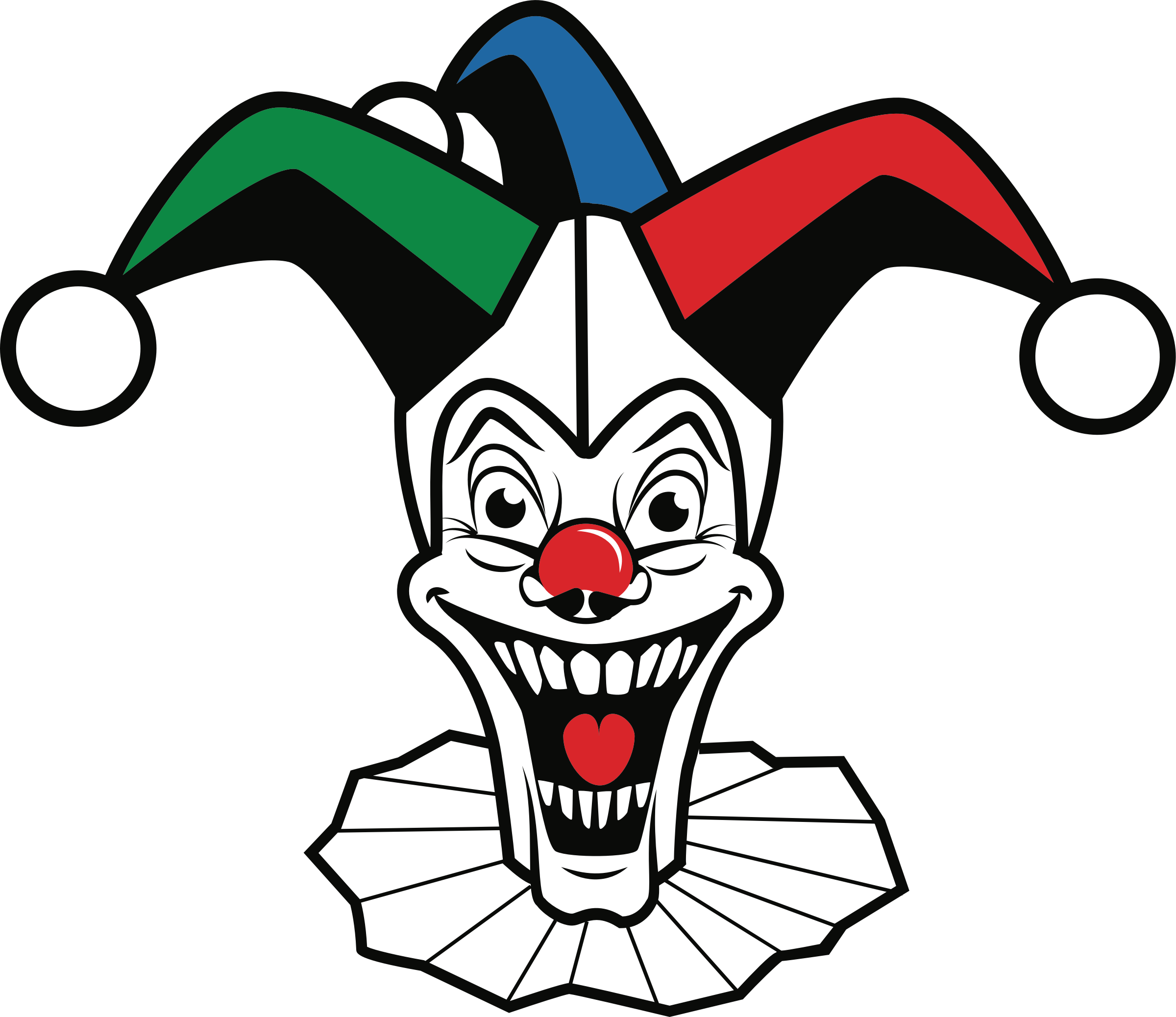 Big Image - Joker Clipart Black And White (2400x2075), Png Download