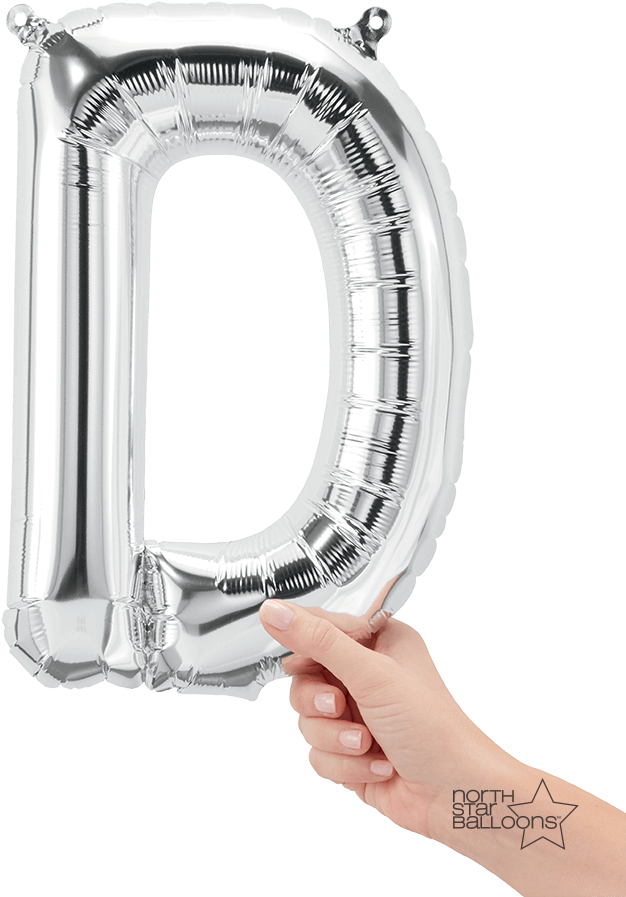 D Silver 16″ Foil Balloon - Rose Gold Letter D (1000x1000), Png Download