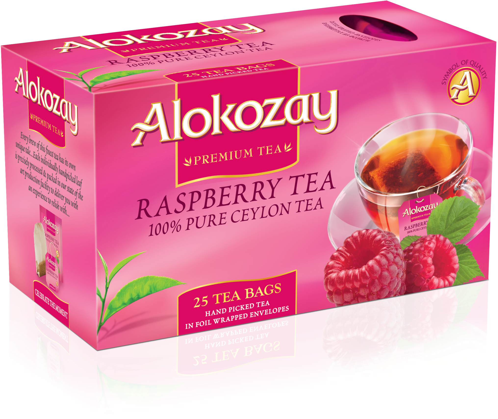 25 Tea Bags - Alokozay Strawberry Tea (2048x1745), Png Download