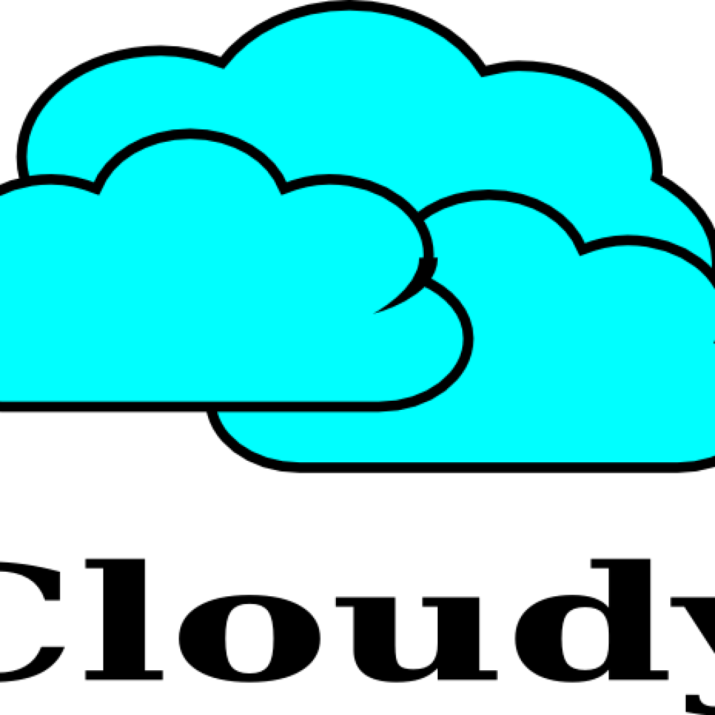 Cloudy Clipart Clip Art At Clker Vector Online Royalty - Clip Art (1024x1024), Png Download