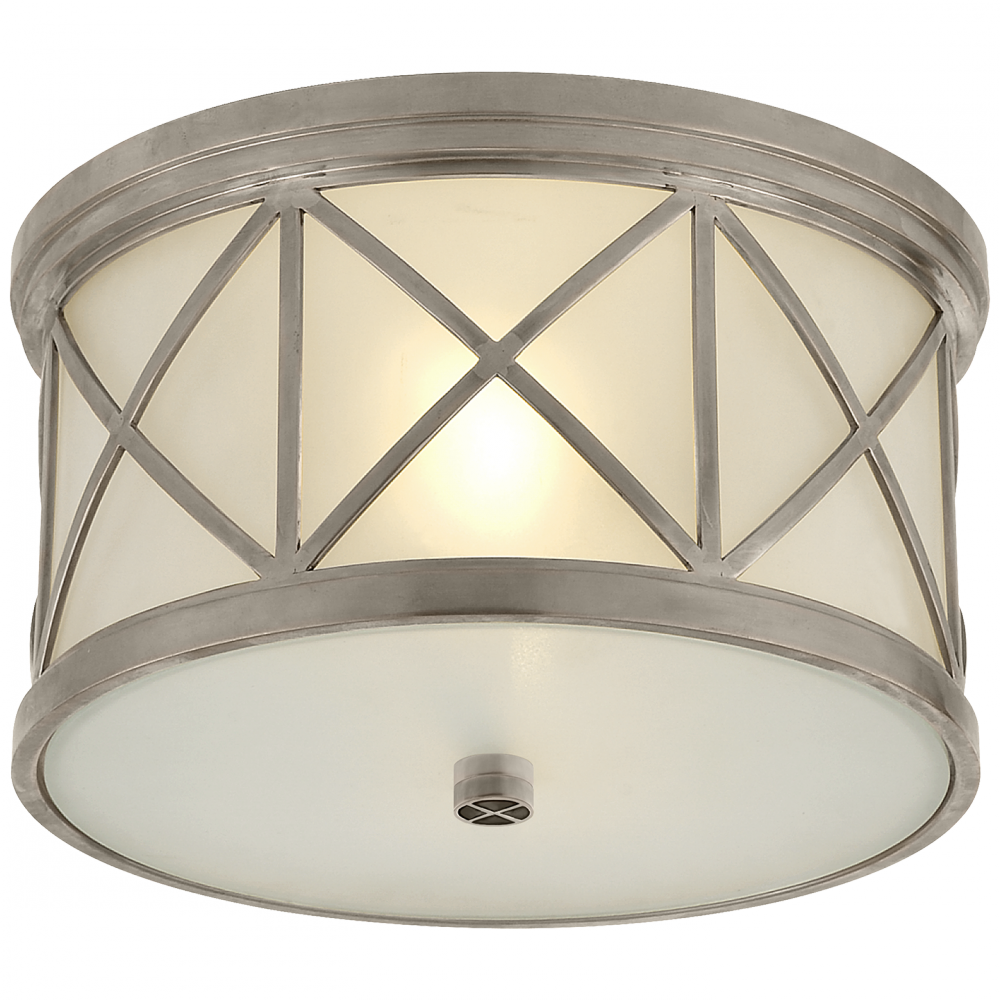 Montpelier Small Flush Mount In Antique Nickel W - Light Fixture (1000x1000), Png Download