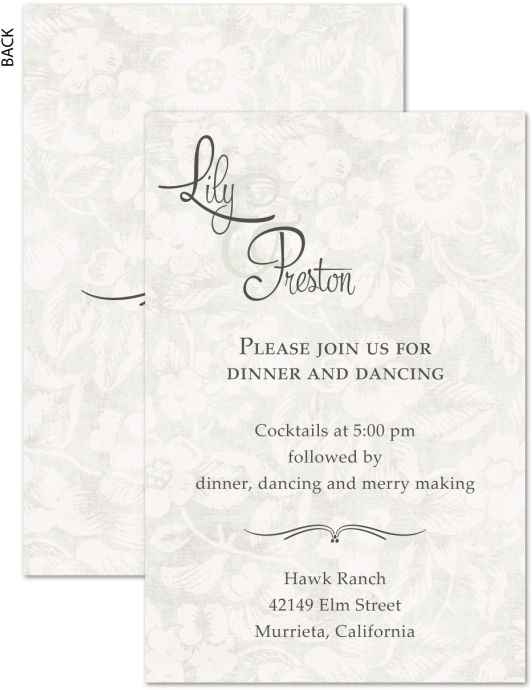 Lacey Floral Background In Soft Greys - Document (570x760), Png Download