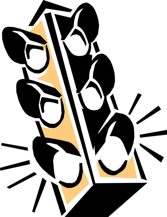 Vector Illustration Of Traffic Light Signals Or Stop (538x700), Png Download