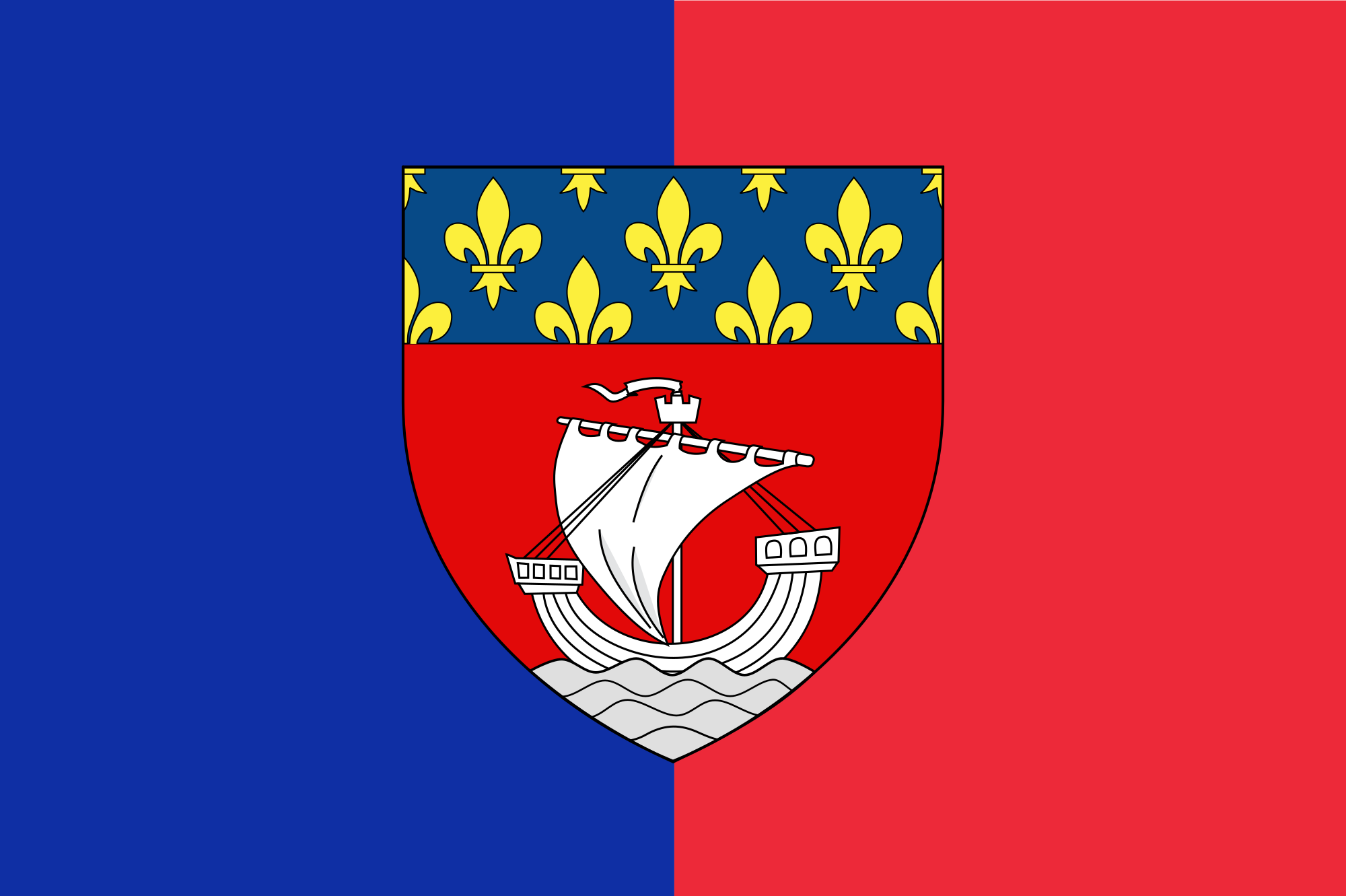 Indice De Contenido [ocultar] - Flag Of Paris (2000x1331), Png Download