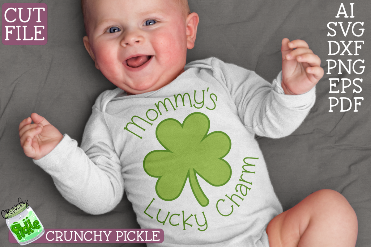 Mommy's Lucky Charm - Baby Onesie Mockup Free (1200x800), Png Download