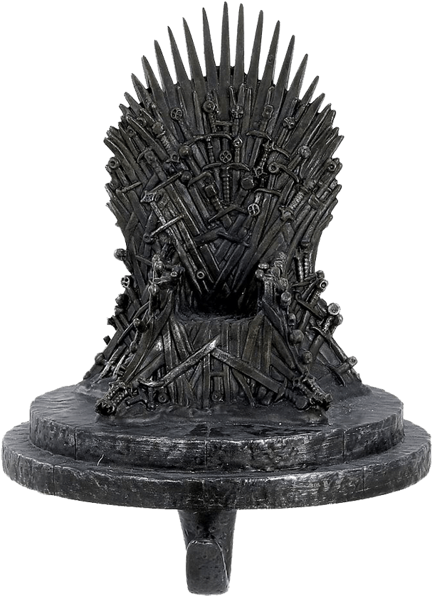 Game Of Thrones Iron Throne Stocking Hanger - Statue (850x850), Png Download