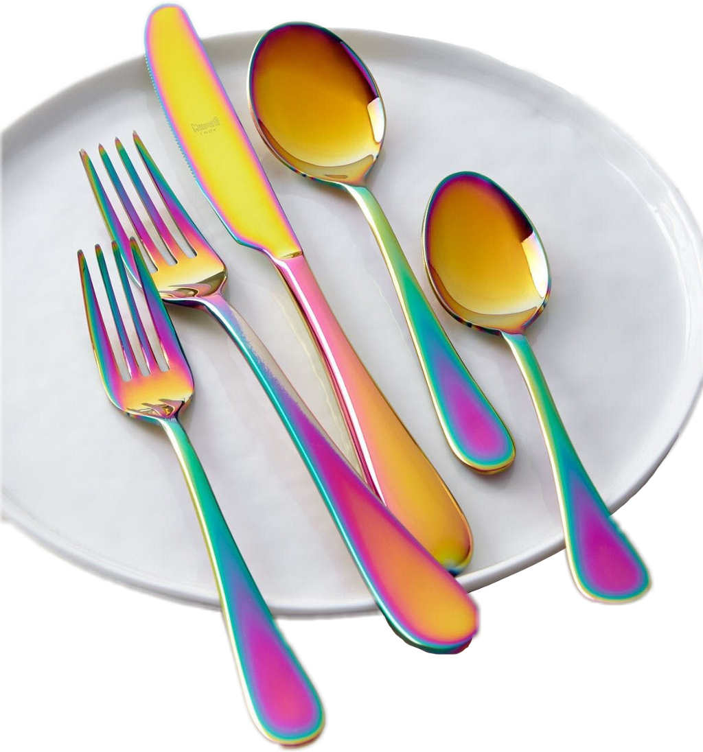 Plate Clipart Plate Silverware - Mepra Rainbow (1024x1096), Png Download