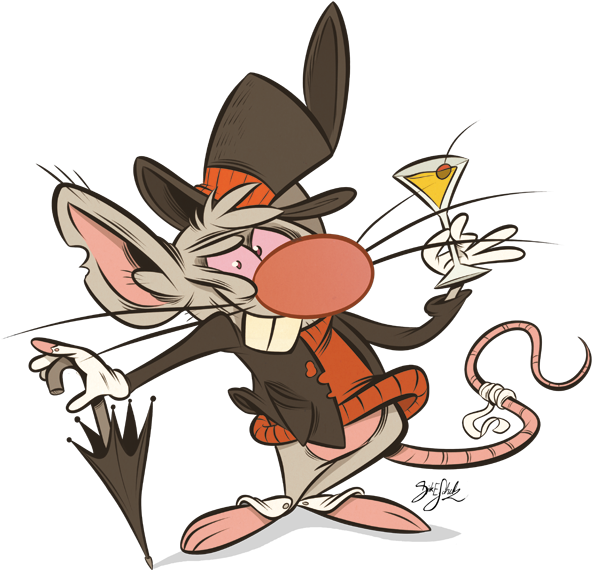 Drunk Mouse Cartoon (620x628), Png Download