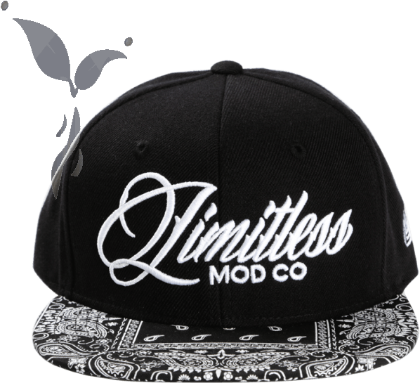 Limitless Mod Co Black Bandanna Snapback - Baseball Cap (650x650), Png Download