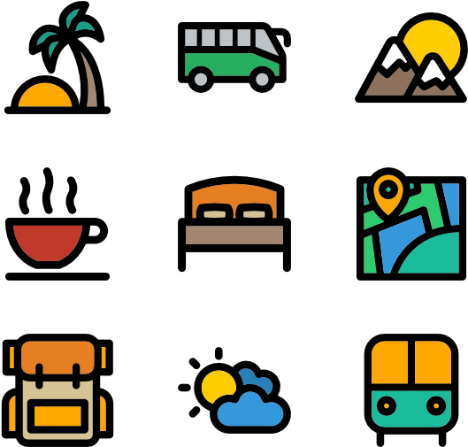 Color Travel And Tourism - Tourist Png (600x564), Png Download