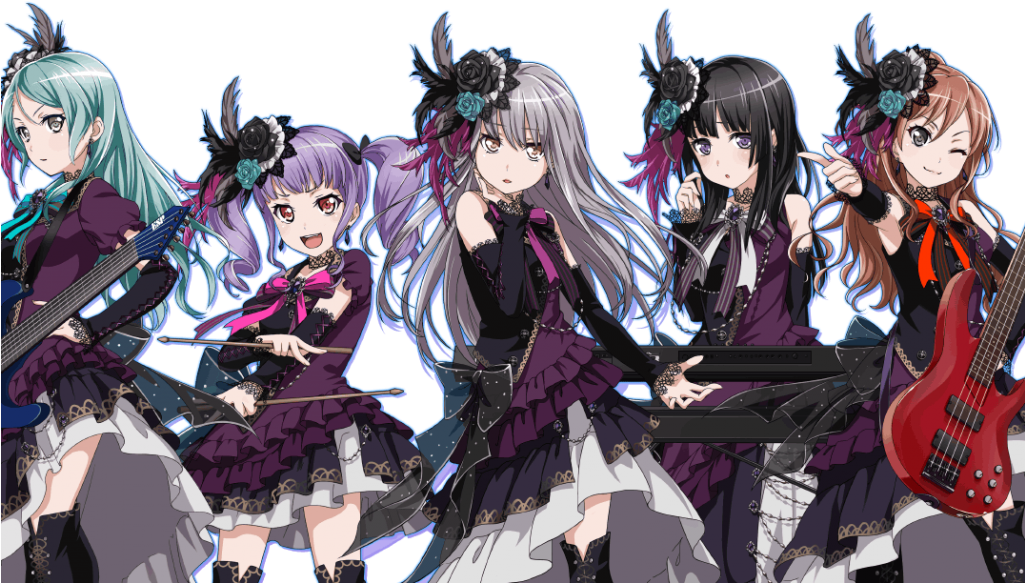 Roselia Band Anime (1024x600), Png Download