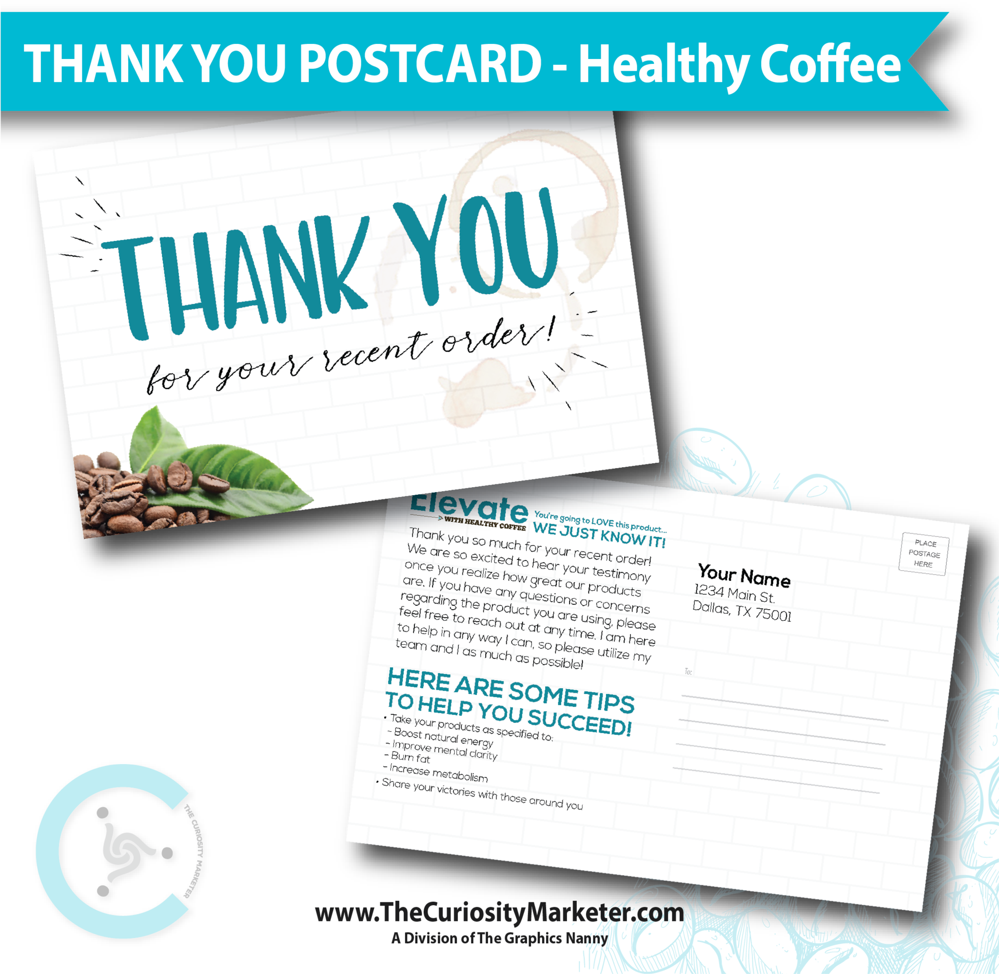 Personalized Thank You Postcard - Postcard (2048x2048), Png Download