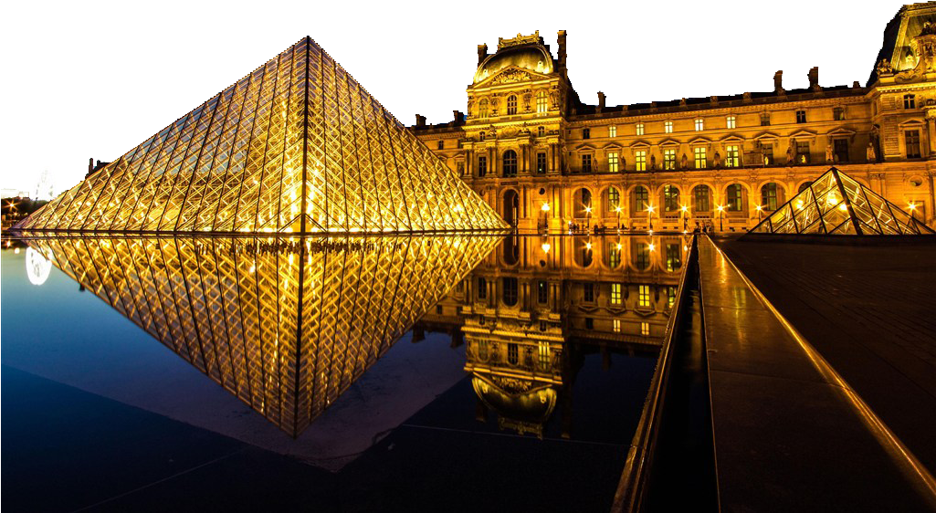 Graphic Transparent Library Musxe E Du Louvre Pyramid - Louvre Pyramid (1024x682), Png Download